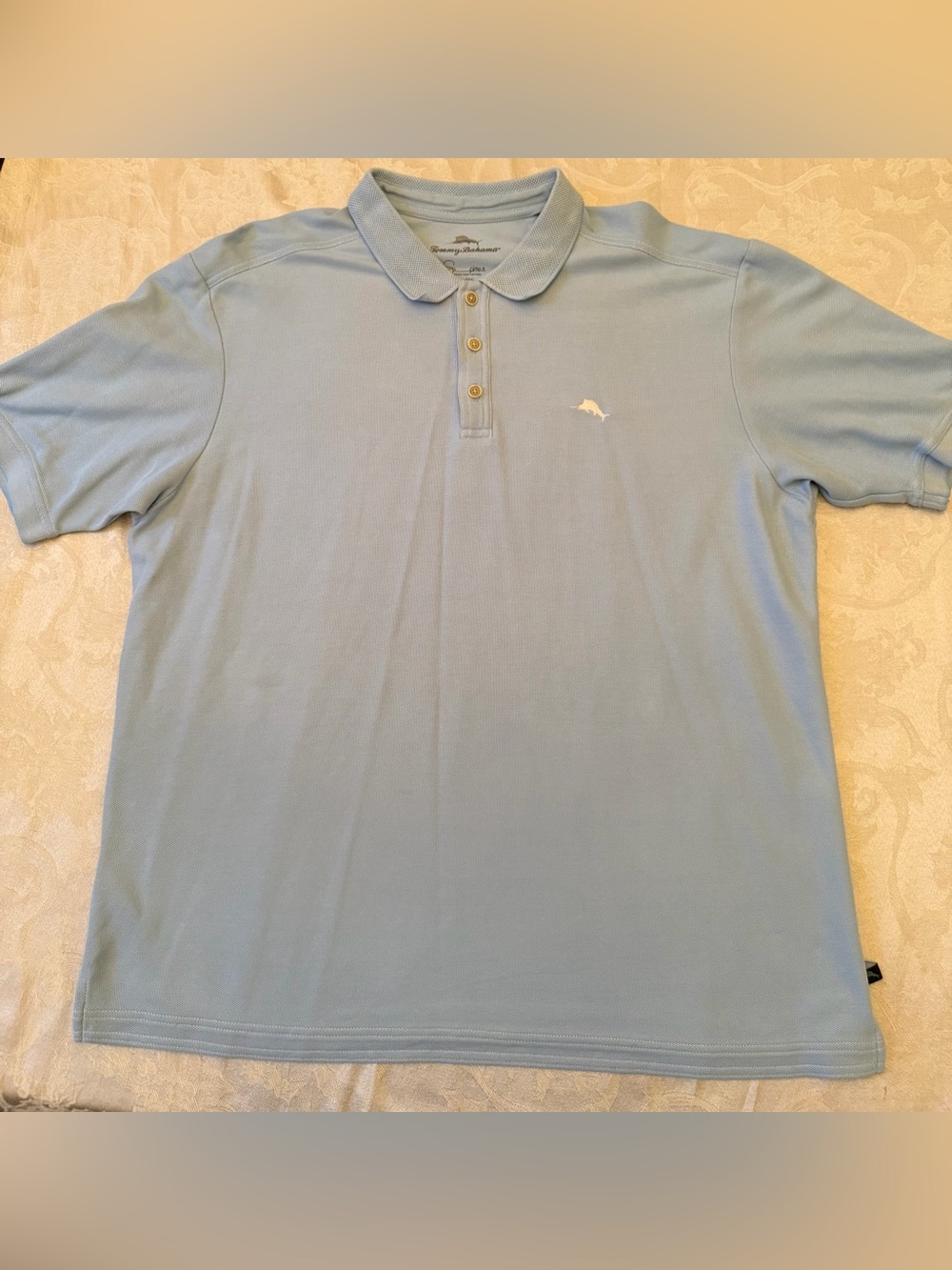 Tommy Bahama Supima Cotton Short Sleeve Polo Shirt Blue Size XL